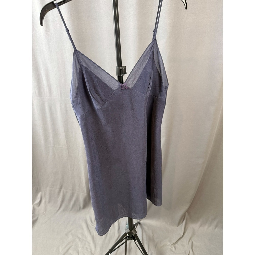 Vintage 90s Victoria's Secret Heart Tag Navy Slip Dress Women's Medium Y2K